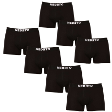  7PACK fekete Nedeto férfi boxeralsó (7NB001b) XXL