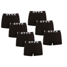 7PACK Férfi boxeralsó Styx sportos gumipánt fekete (7G960) M férfi alsó