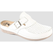  802-18 fehér férfi bőr klumpa csatos 41-46 gyógypapucs