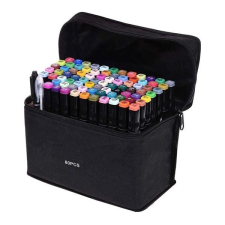 80 darabos dupla hegyű filctoll készlet tárolótáskával PAK544675 filctoll, marker