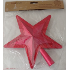 866659 Csúcsdísz csillag 3 féle színben 20cm karácsonyfadísz