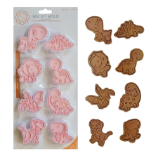  8 darabos műanyag süteménykiszúró és nyomda – Dinoszaurusz (CK-18) sütés és főzés