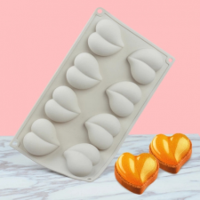  8 RÉSZES SZILIKON FORMA - SZÍV sütés és főzés