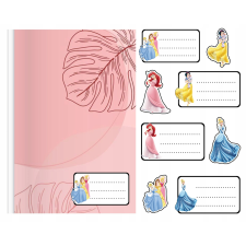 8db KÖNYVTÁRPAPÍR matricák - BIBLIOTÁR PRINCESSES + INGYENES matricák matrica