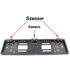  8LED-es Rendszámtábla keretbe épített tolatókamera + 2db tolatószenzor