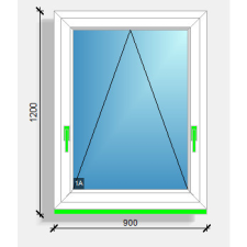  90x120 bukó ablak Deceuninck Vision 76 nyílászáró