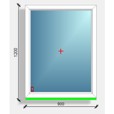  90x120 fix ablak Deceuninck Vision 76 nyílászáró