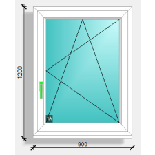 90x120 nyíló-bukó ablak Rehau synego 80 nyílászáró