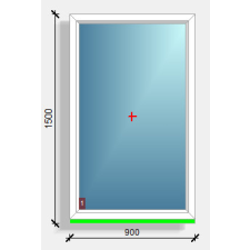  90x150 fix ablak Deceuninck Vision 76 nyílászáró