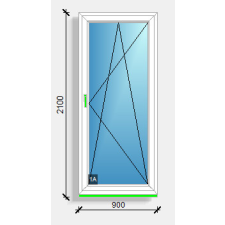  90x210 BUKÓNYÍLÓ ERKÉLYAJTÓ EURODESIGN 70 nyílászáró
