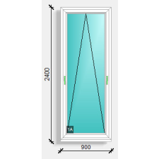  90x240 bukó ablak Rehau synego 80 nyílászáró