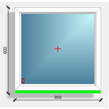  90x90 fix ablak Deceuninck Vision 76 nyílászáró