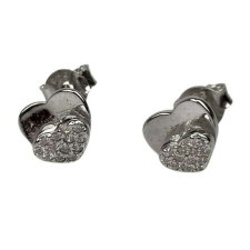  925 ezüst dupla szív fülbevaló fülbevaló