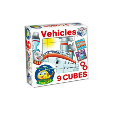 9 darabos mesekocka -Járművek puzzle, kirakós