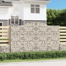  9 db íves horganyzott vas gabion kosár 300x50x180/200 cm kerti tárolás
