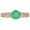  9 Karátos Arany Gyűrű Brazil Smaragddal és Fehér Topázzal, PCY11158/57