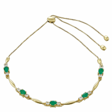  9 Karátos Arany Karkötő Brazil Smaragddal és Természetes Cirkónnal, PCY11241 karkötő