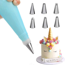  9 részes tortadíszítő szett szilikon habzsákkal sütés és főzés