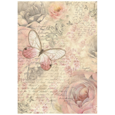  A4 rizspapír csom. - Shabby Rose butterfly dekorációs kellék