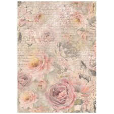  A4 rizspapír csom. - Shabby Rose roses pattern dekorációs kellék