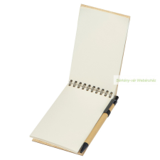  A6 Bambusz jegyzetfüzet, tollal füzet