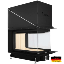  A-CAMINETTI CRYSTAL 3D MAX fatüzelésű kandalló, 3 üvegoldal, csuklós ajtó, 16 kW névleges teljesítmény kályha, kandalló