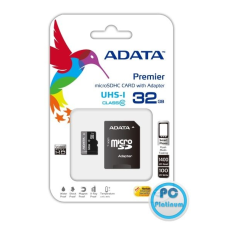 A-Data 32GB microSDHC Class 10 UHS-I U1 + adapterrel memóriakártya