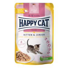  A Happy Cat Kitten & Junior alutasakos eledel baromfihússal - 1x85g macskaeledel