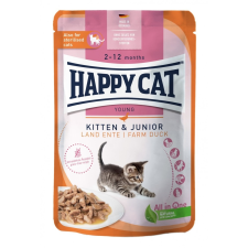 A Happy Cat Kitten & Junior alutasakos eledel kacsahússal - 20x85g macskaeledel