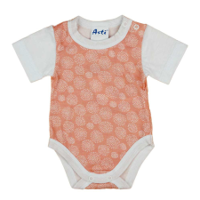A-K Rövid ujjú mintás kislány baba body kombidressz, body