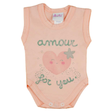 A-K Ujjatlan szívecskés baba body kombidressz, body
