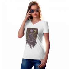  A kaszás - Női V-Nyakú Póló női póló