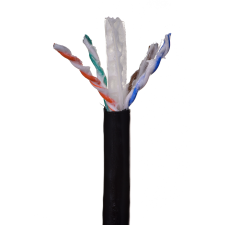 A-LANtec UTP CAT6 Installációs kábel 305m - Fekete kábel és adapter