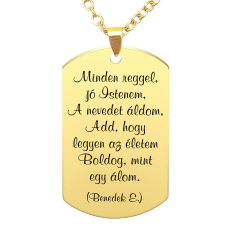 A nevedet áldom medál lánccal, választható több formában és színben medál