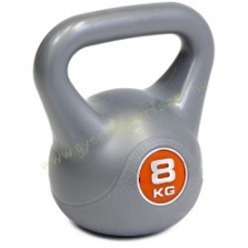 A-Sport Kettlebell, füles súlyzó 8 kg műanyag bevonattal A-SPORT kettlebell