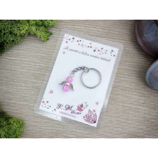  A szeretet a kulcsa rózsaszín angyal medálos kulcstartó kulcstartó