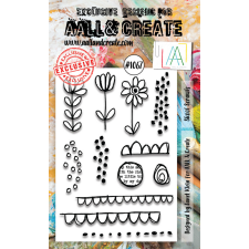 AALL &amp; Create Szilikonbélyegző A6 - Skool Scrawls - Stamp Set (1 db) bélyegző
