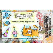 AALL & Create Szilikonbélyegző A7 - Purrfect Birthday - Stamp Set (1 db) bélyegző