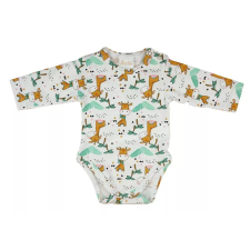 Ab Hosszú ujjú pamut body - Fehér - Zsiráfok (68) kombidressz, body