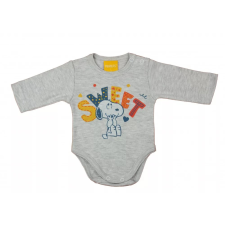Ab R Hosszú ujjú pamut body - Szürke - Snoopy (50) kombidressz, body