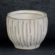 Aba kerámia kaspó Krémszín 10x10x8 cm dekoráció