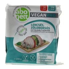 Abonett EXTRUDÁLT KENYÉR VEGANPRO LENCSE-ZÖLDBORSÓ 100G csokoládé és édesség