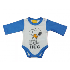 ABR Hosszú ujjú pamut body - Fehér-Kék - Snoopy (56) kombidressz, body