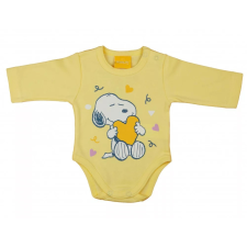 ABR Hosszú ujjú pamut body - Sárga - Snoopy (68) kombidressz, body