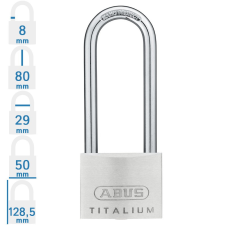 Abus 64TI/50HB80 KA6513 hosszúkengyelű egységkulcsos lakat lakat