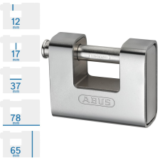 Abus 723/80 KA egységkulcsos tömb lakat lakat