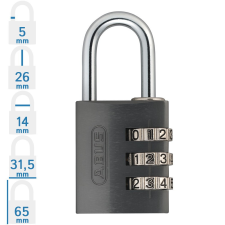 Abus 724/30 számzáras lakat - Antracit lakat