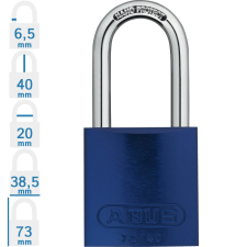 Abus 72/40HB40 LOTO hosszúkengyelű munkavédelmi kizáró lakat - Kék - 451416 lakat