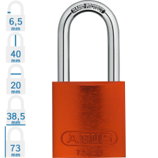 Abus 72/40HB40 LOTO hosszúkengyelű munkavédelmi kizáró lakat - Narancssárga - 451430 lakat