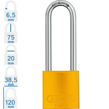 Abus 72/40HB75 KA - Egységkulcsos lakat (Több lakat azonos kulccsal) - Sárga - 705564 lakat